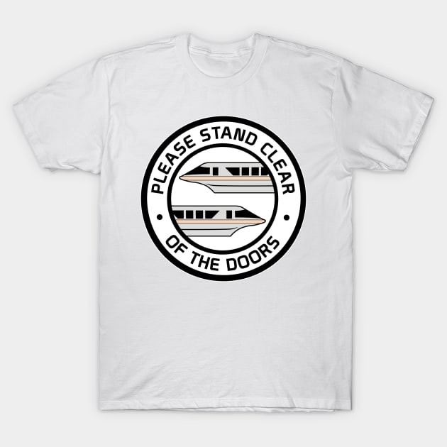 MonorailStandClearPeach T-Shirt by WdwRetro